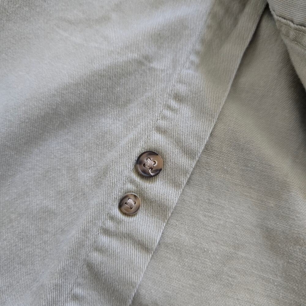 Vintage Disney Mens Mickey Embroidered No Collar Shirt Size XL Tan Beige - Picture 7 of 9